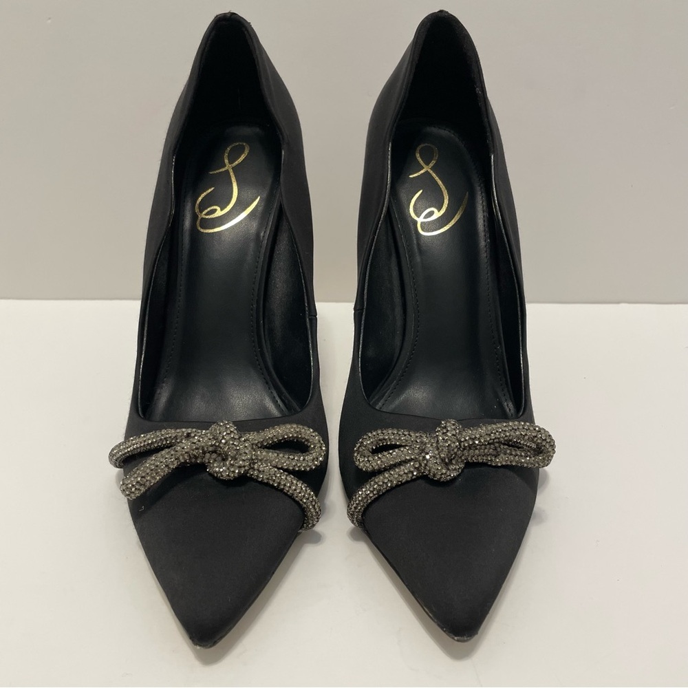 Sam Edelman Deela Pointed Toe Heel Black with Silver Accents Size 9 - Picture 9 of 15